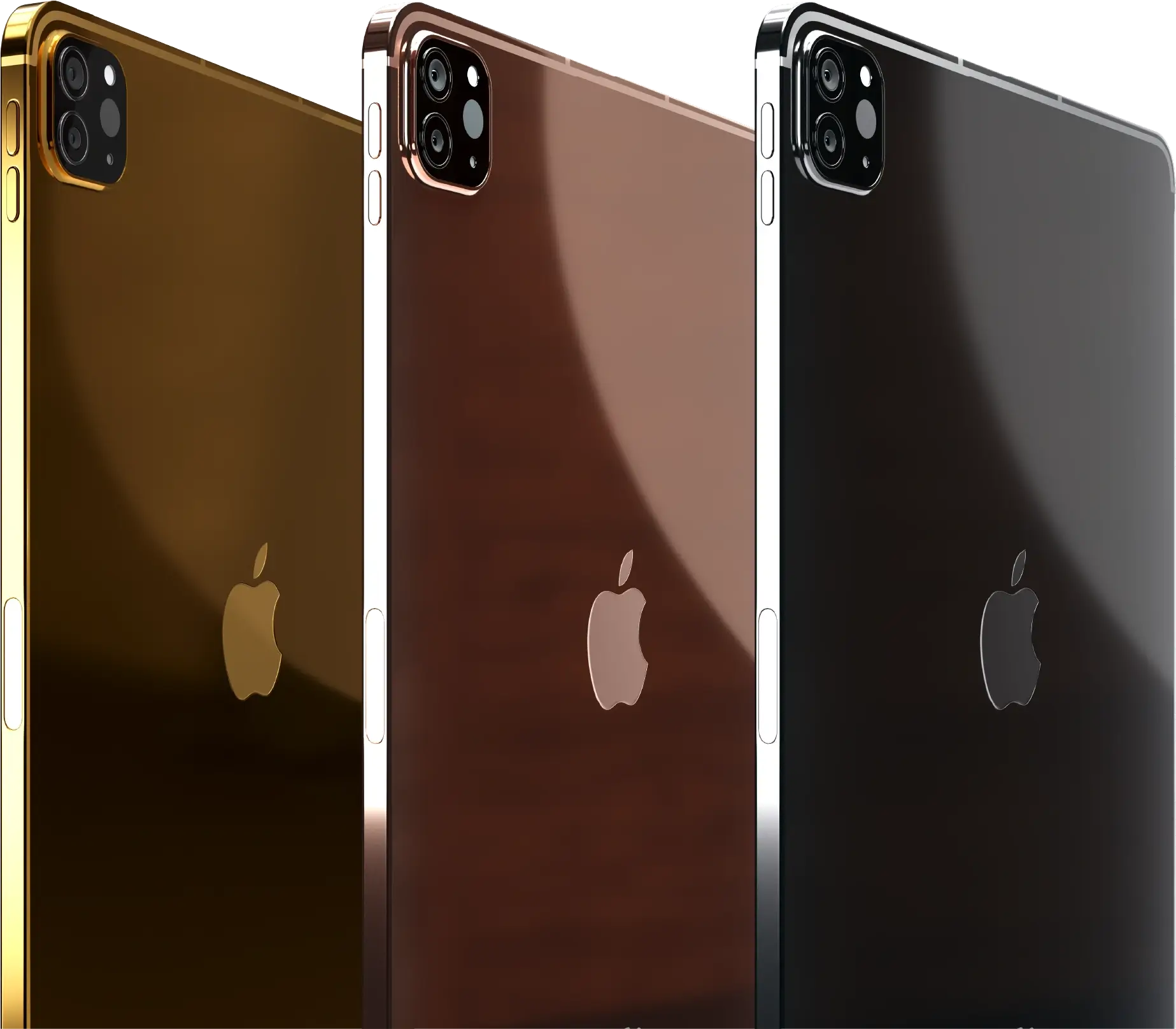 24k Gold, Rose Gold, Platinum iPads Pro & Air Range