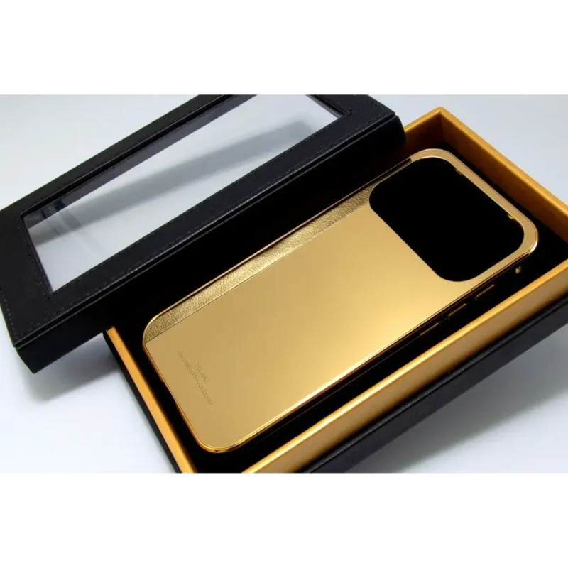 24k Gold iPhone 17 Pro Pro Max Custom Cover.webp