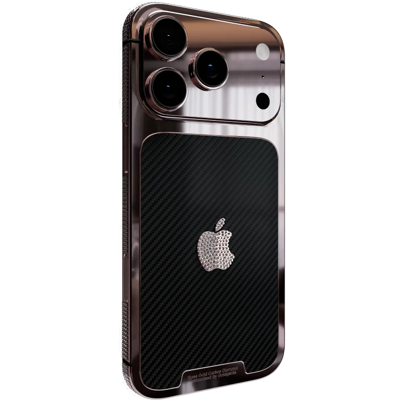 Rose Gold Carbon Diamond iPhone 17 Pro Pro Max.webp Rose Gold Carbon Diamond iPhone 17 Pro Pro Max.webp