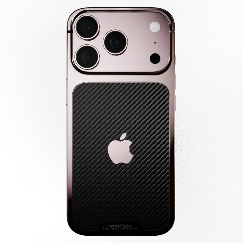 Rose Gold Carbon iPhone 17 back.webp